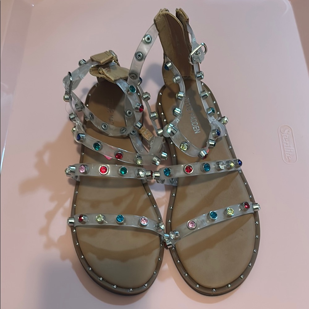 Colorful Studded Girl’s Steve Madden Sandals